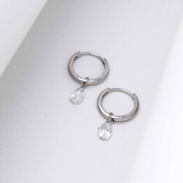 The "Dancing Drop" Pear Diamond Hoops