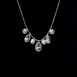 The "Luminous Rain" Pierced Diamond Fringe Necklace