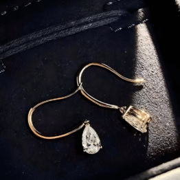The "Ethereal Drop" Rose Gold Pear Earrings