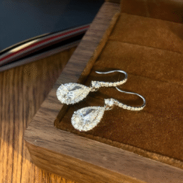 The "Graceful Teardrop" Halo Drop Earrings