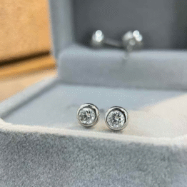 individual Bezel-Set Lab-Diamond Stud